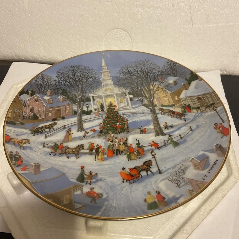 Christmas Plate Tree Lighting Plate # B 4023 1990 Charlotte Sternberg